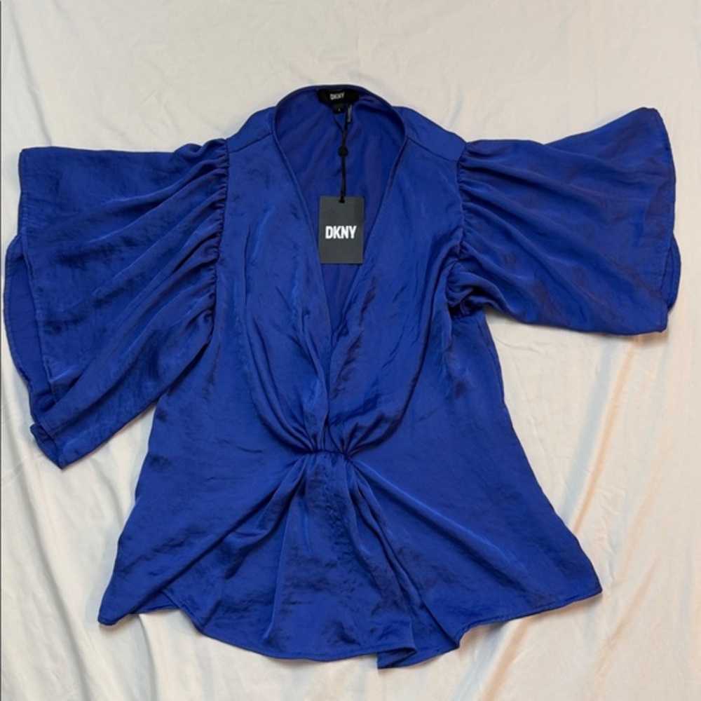 DKNY Royal Blue Satin‎ Top